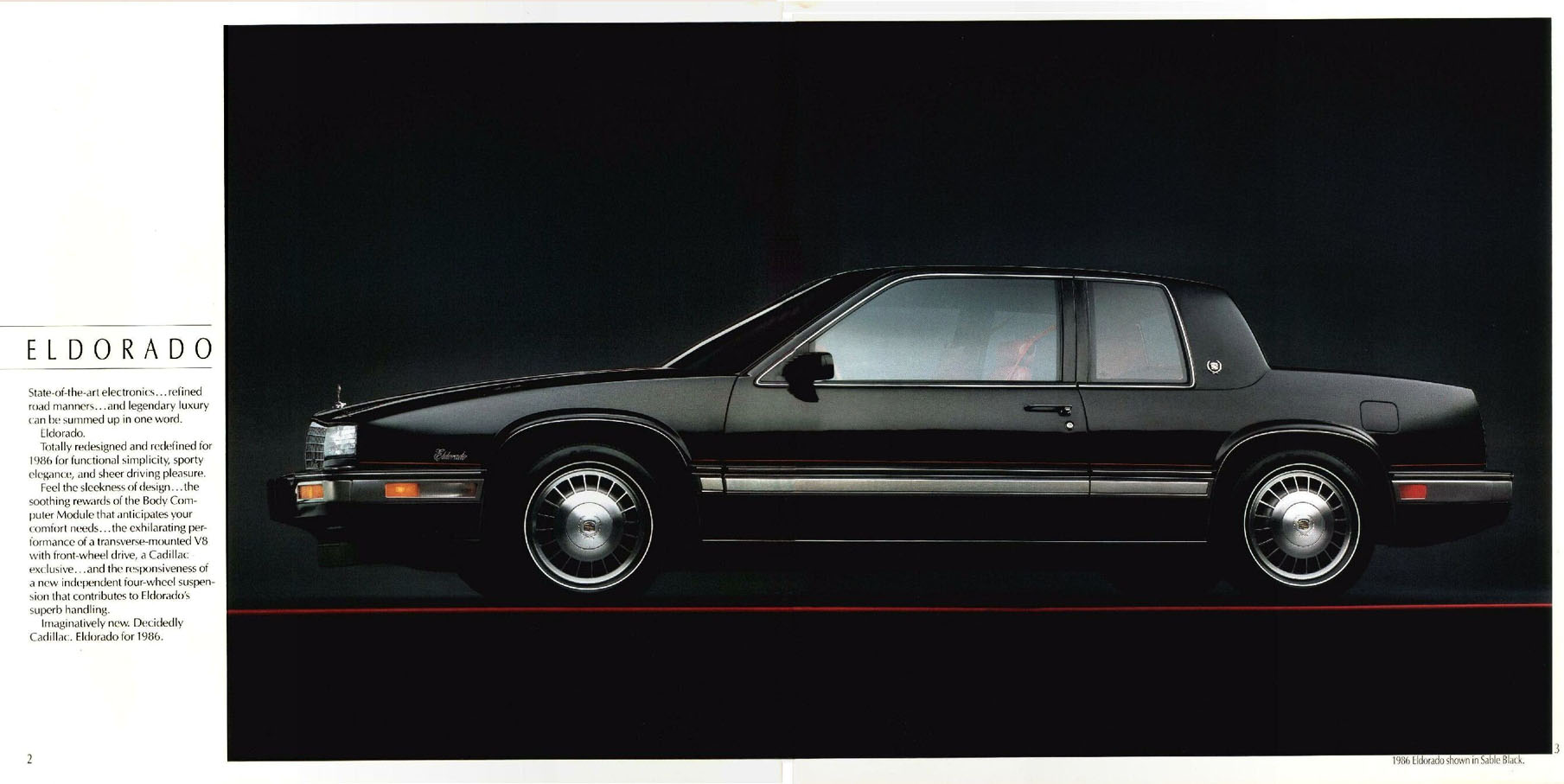 1986 Cadillac Eldorado Brochure Page 1